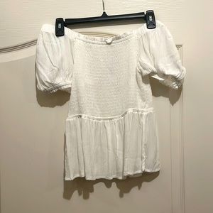 White off the shoulder top
